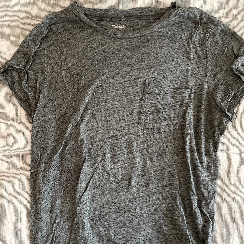 Madewell heathered grey t shirt medium
